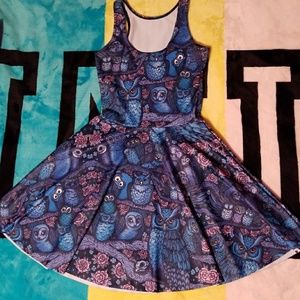 Midnight Owl Skater dress